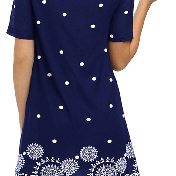 Romwe Women's Short Sleeve Floral Print Loose Casual Tunic Swing XL - Picture 2 of 5